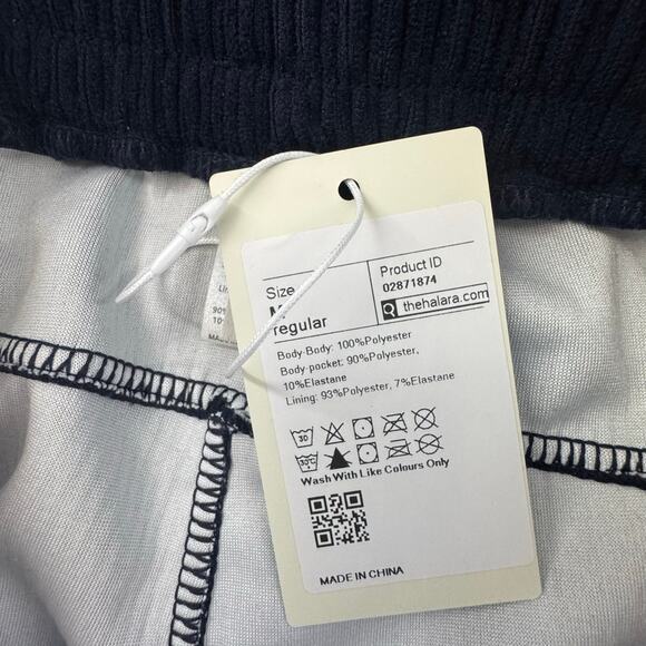 Halara Blue  High Waisted Corduroy Wide Leg Casual Pants Women's Medium NEW - Picture 6 of 9